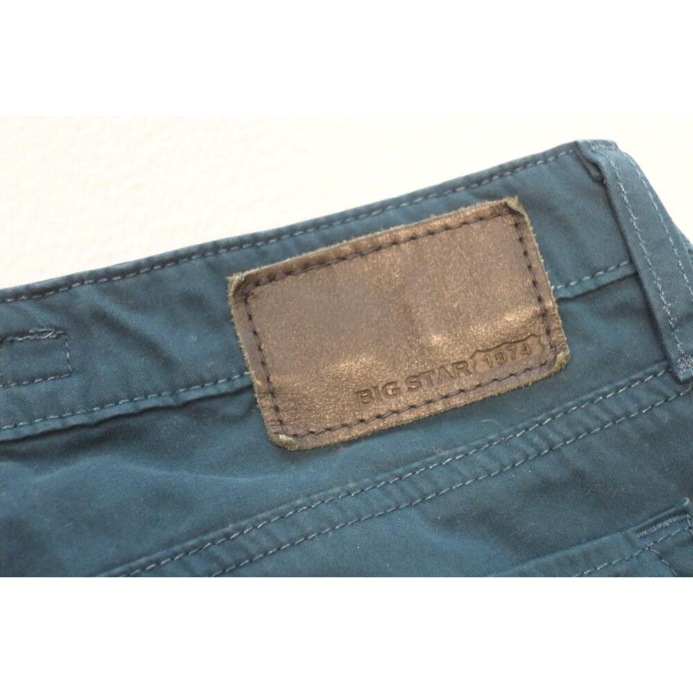 Big Star Alex Mid Rise Skinny Khaki Pants Stretch Dark Blue Womens Size 28 x 31